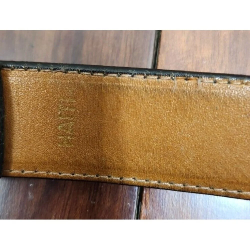 Genuine Full Quill Ostrich Black Leather Belt